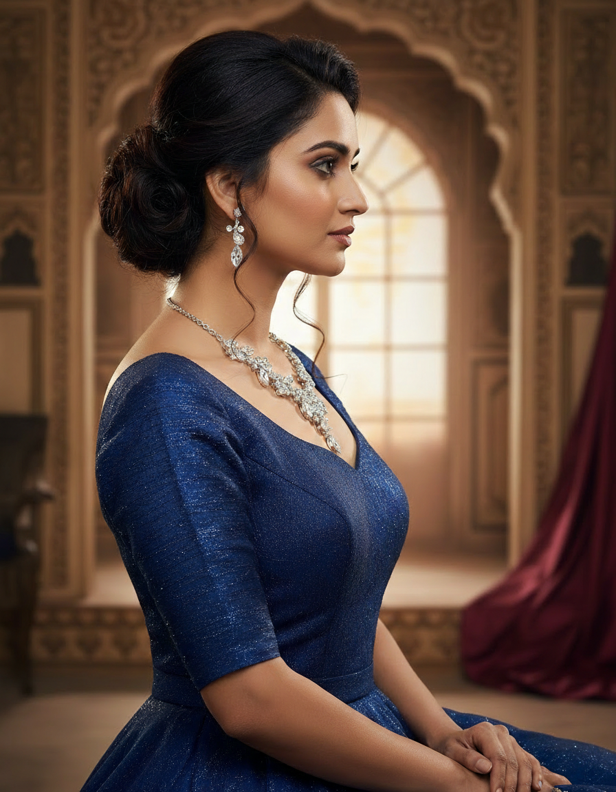 Celestial Bloom CZ Bridal Jewellery Set – Necklace & Earrings