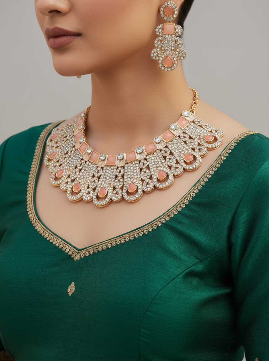 Blush Royale Statement Necklace Set