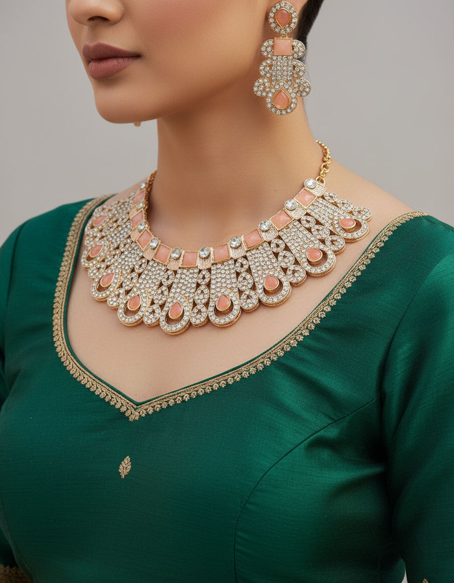 Blush Royale Statement Necklace Set