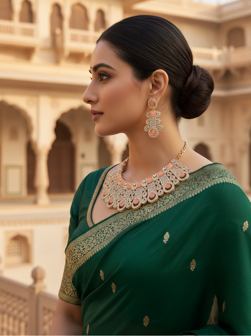 Blush Royale Statement Necklace Set