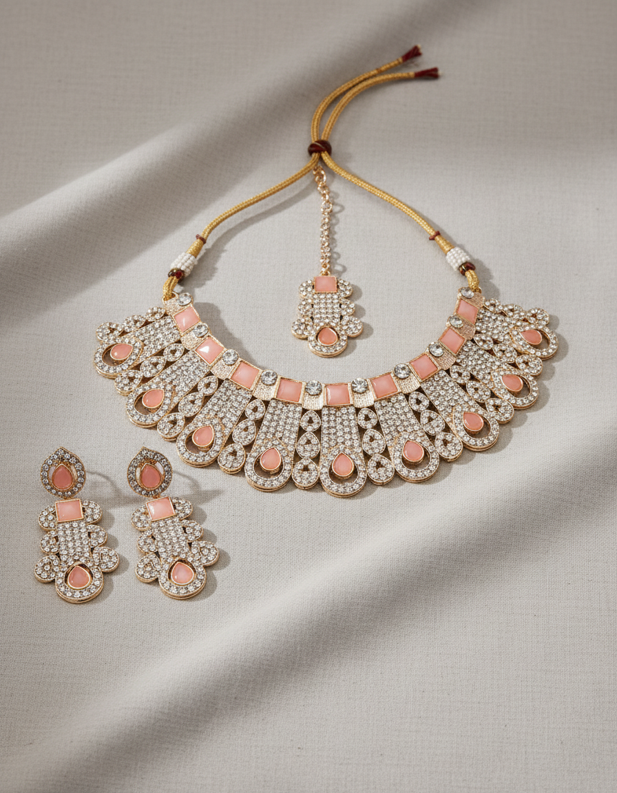 Blush Royale Statement Necklace Set
