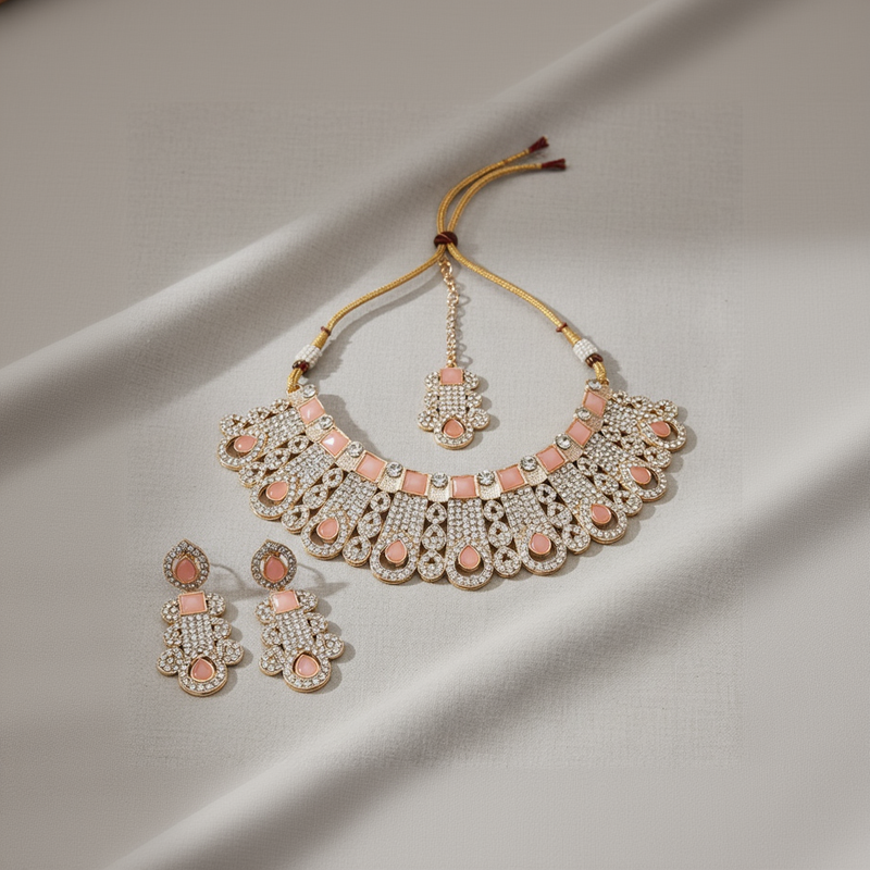 Blush Royale Statement Necklace Set