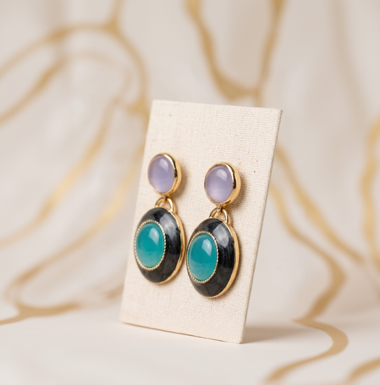 Royal Kundan Chandbali Drop Earrings