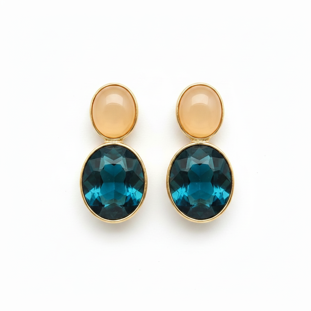 Empress Pearl & Polki Gold-Tone Drop Earrings