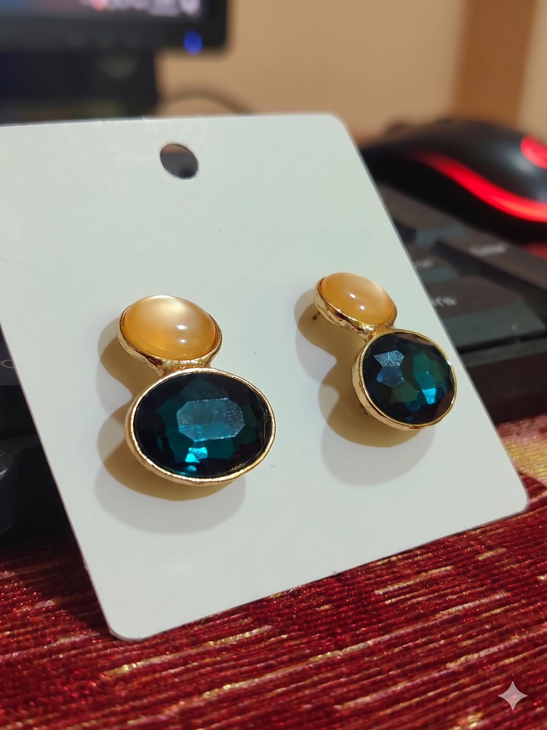 Empress Pearl & Polki Gold-Tone Drop Earrings