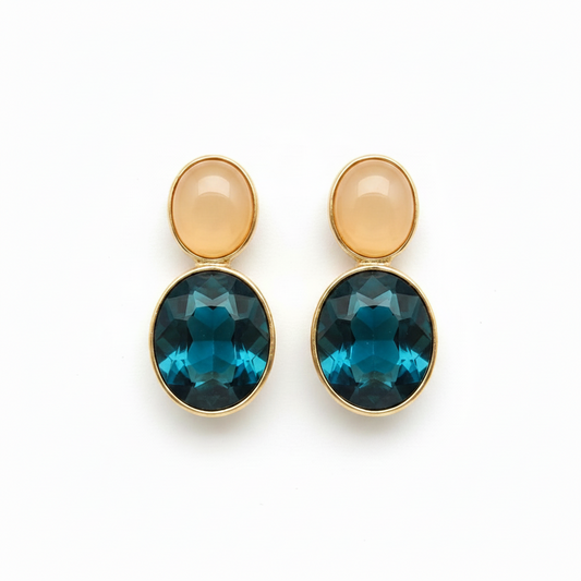 Empress Pearl & Polki Gold-Tone Drop Earrings