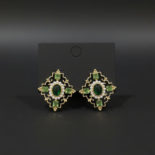 Emerald Court Stud Earrings