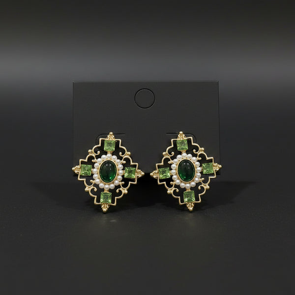 Emerald Court Stud Earrings